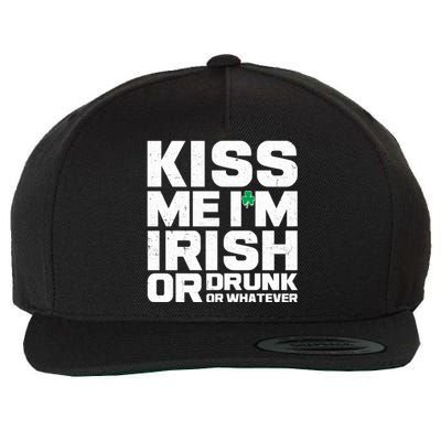 St Patrick's Day Kiss Me I'm Irish Or Drunk Or Whatever Wool Snapback Cap