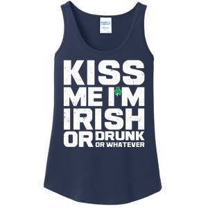 St Patrick's Day Kiss Me I'm Irish Or Drunk Or Whatever Ladies Essential Tank