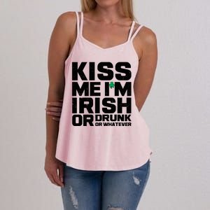 St Patrick's Day Kiss Me I'm Irish Or Drunk Or Whatever Women's Strappy Tank