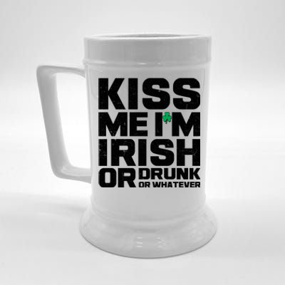 St Patrick's Day Kiss Me I'm Irish Or Drunk Or Whatever Beer Stein