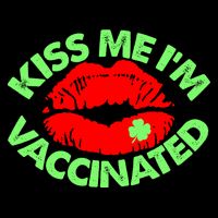 St Patrick's Day Kiss Me I'm Vaccinated Lipstick Shamrock Sustainable Bucket Hat