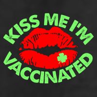 St Patrick's Day Kiss Me I'm Vaccinated Lipstick Shamrock Adult Drive Performance Visor