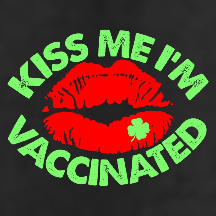 St Patrick's Day Kiss Me I'm Vaccinated Lipstick Shamrock Adult Drive Performance Visor