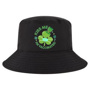 St Patrick's Day Kiss Me I'm Vaccinated Shamrock Cool Comfort Performance Bucket Hat