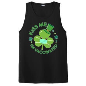 St Patrick's Day Kiss Me I'm Vaccinated Shamrock PosiCharge Competitor Tank