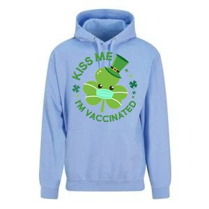 St Patrick's Day Kiss Me I'm Vaccinated Shamrock Unisex Surf Hoodie