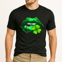 St Patrick's Day Leopard Print Lipstick Shamrock Performance Shirt