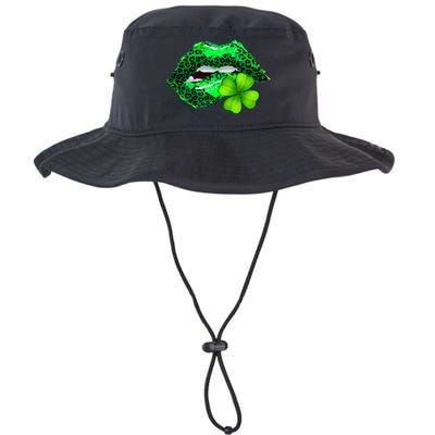 St Patrick's Day Leopard Print Lipstick Shamrock Legacy Cool Fit Booney Bucket Hat