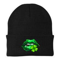 St Patrick's Day Leopard Print Lipstick Shamrock Beanie