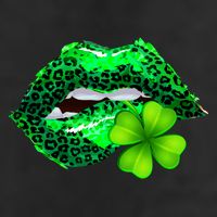 St Patrick's Day Leopard Print Lipstick Shamrock Beanie