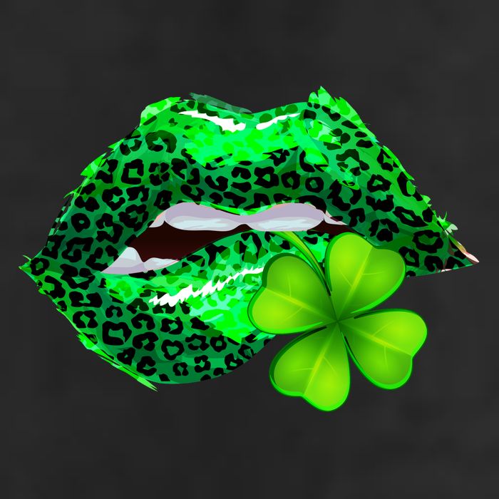 St Patrick's Day Leopard Print Lipstick Shamrock Beanie