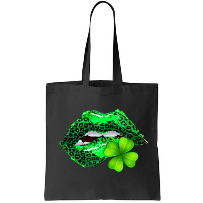 St Patrick's Day Leopard Print Lipstick Shamrock Bag