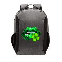 St Patrick's Day Leopard Print Lipstick Shamrock Vector Backpack