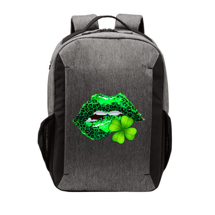 St Patrick's Day Leopard Print Lipstick Shamrock Vector Backpack