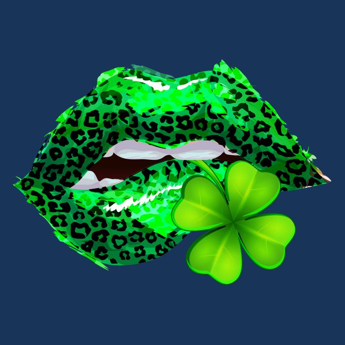 St Patrick's Day Leopard Print Lipstick Shamrock Infant Baby Jersey Bodysuit