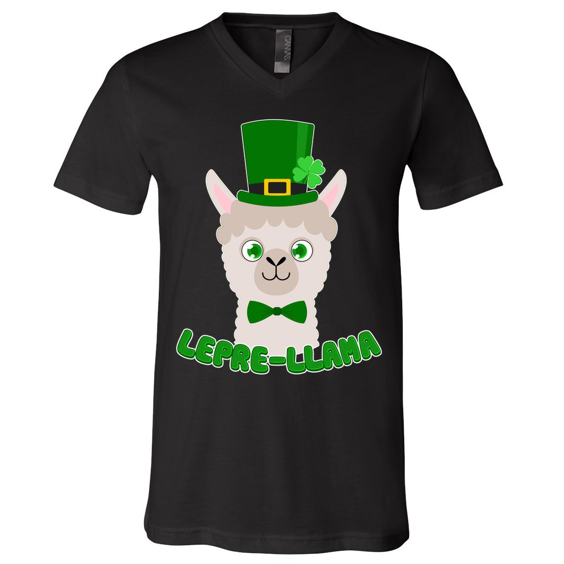 St Patrick's Day Lepre-Llama V-Neck T-Shirt