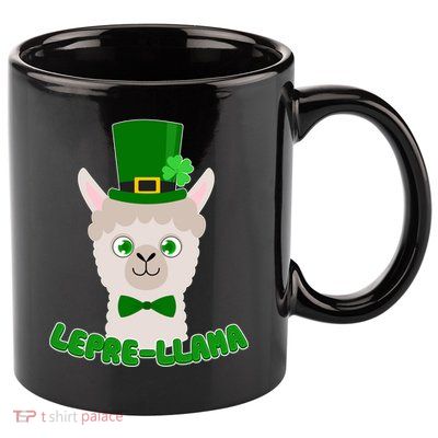 St Patrick's Day Lepre-Llama 11oz C Handle Ceramic Mug
