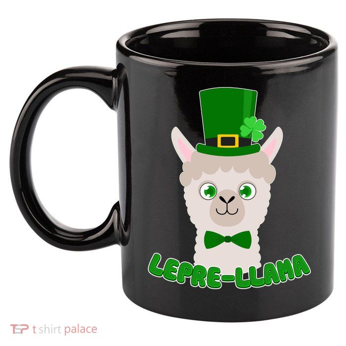 St Patrick's Day Lepre-Llama 11oz C Handle Ceramic Mug