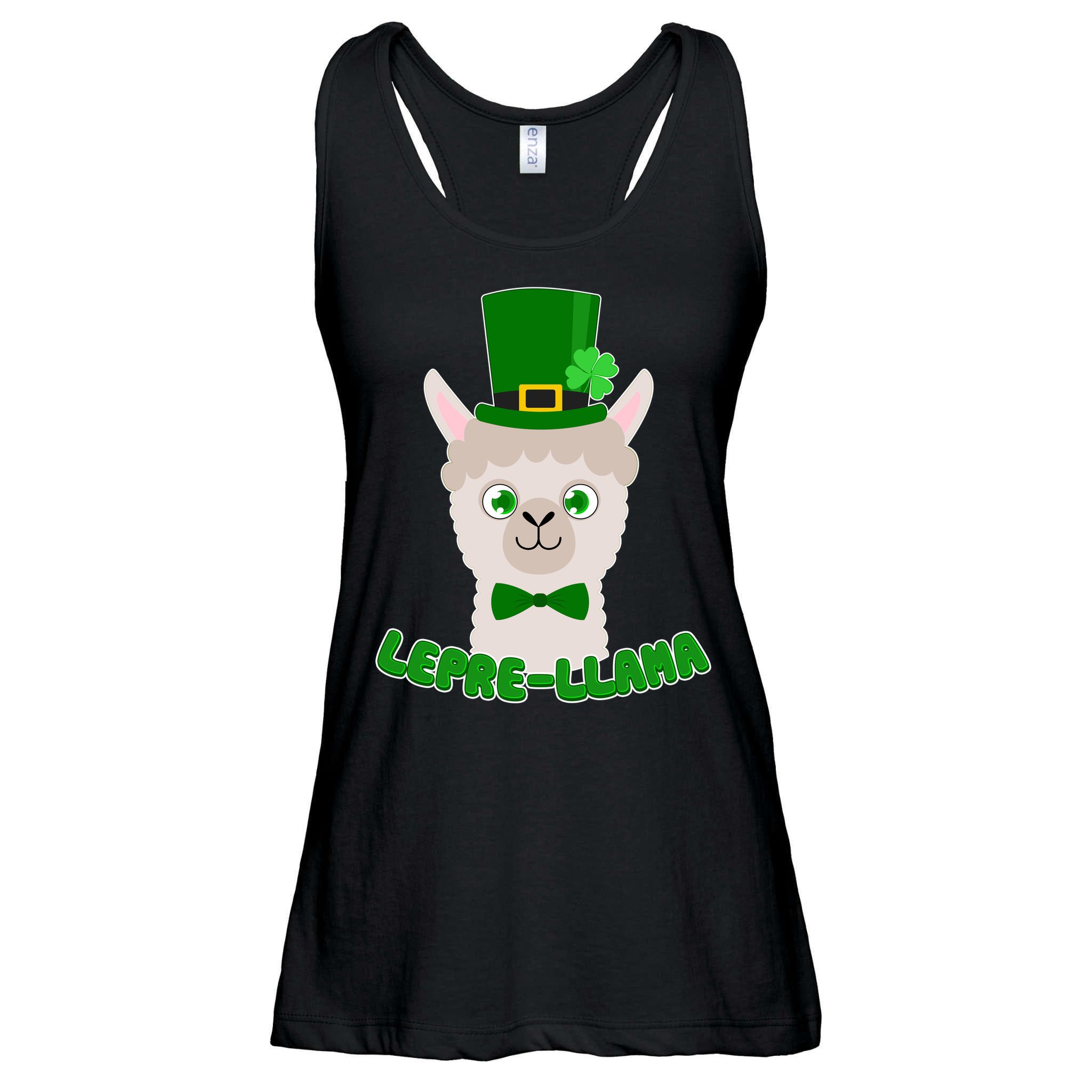 St Patrick's Day Lepre-Llama Ladies Essential Flowy Tank