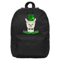 St Patrick's Day Lepre-Llama 16 in Basic Backpack