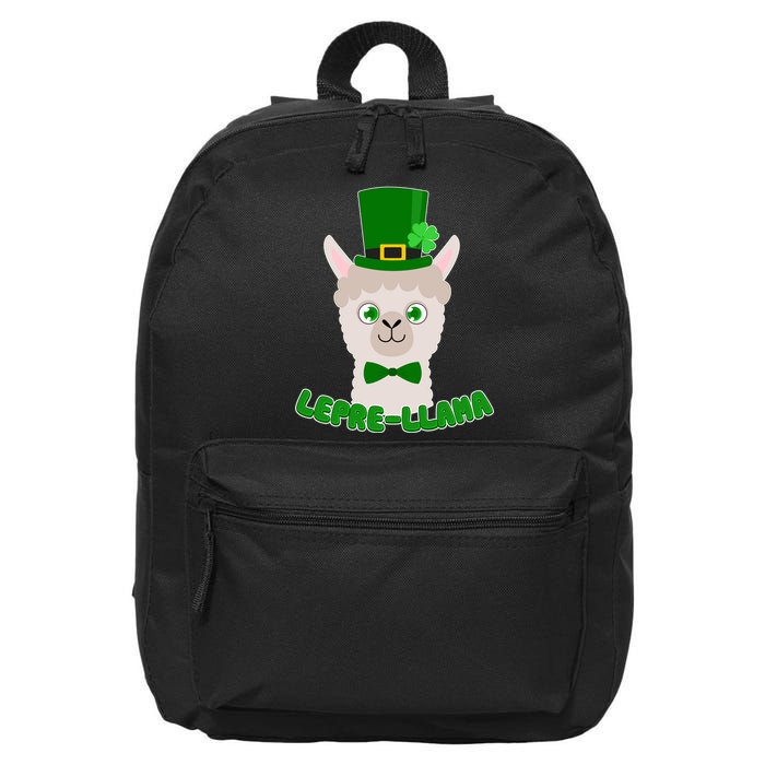 St Patrick's Day Lepre-Llama 16 in Basic Backpack