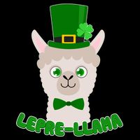St Patrick's Day Lepre-Llama 16 in Basic Backpack