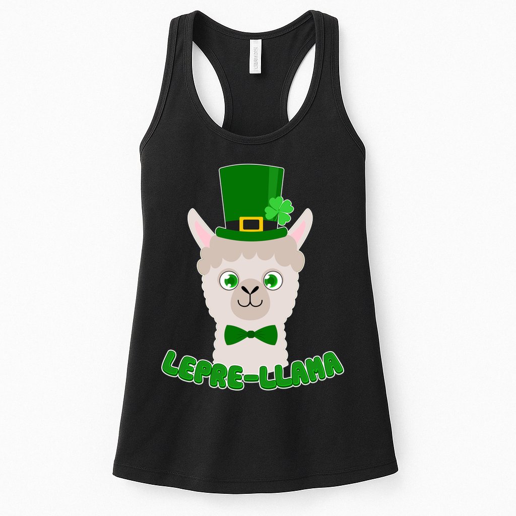 St Patrick's Day Lepre-Llama Womens Tank Top