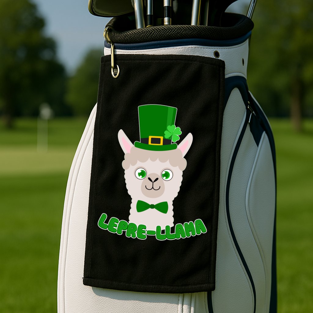 St Patrick's Day Lepre-Llama Golf Towel
