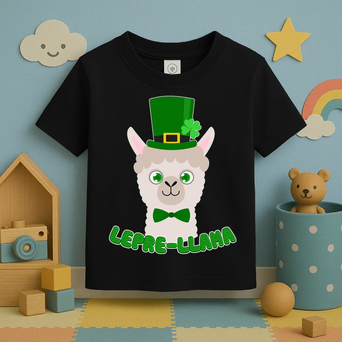 St Patrick's Day Lepre-Llama Toddler T-Shirt