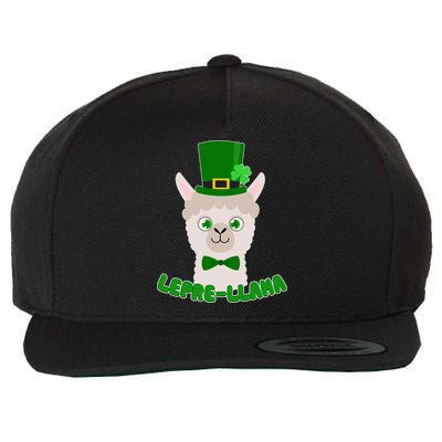 St Patrick's Day Lepre-Llama Wool Snapback Cap