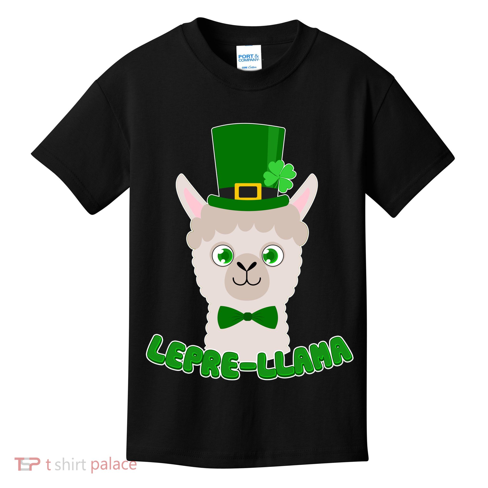 St Patrick's Day Lepre-Llama Kids T-Shirt