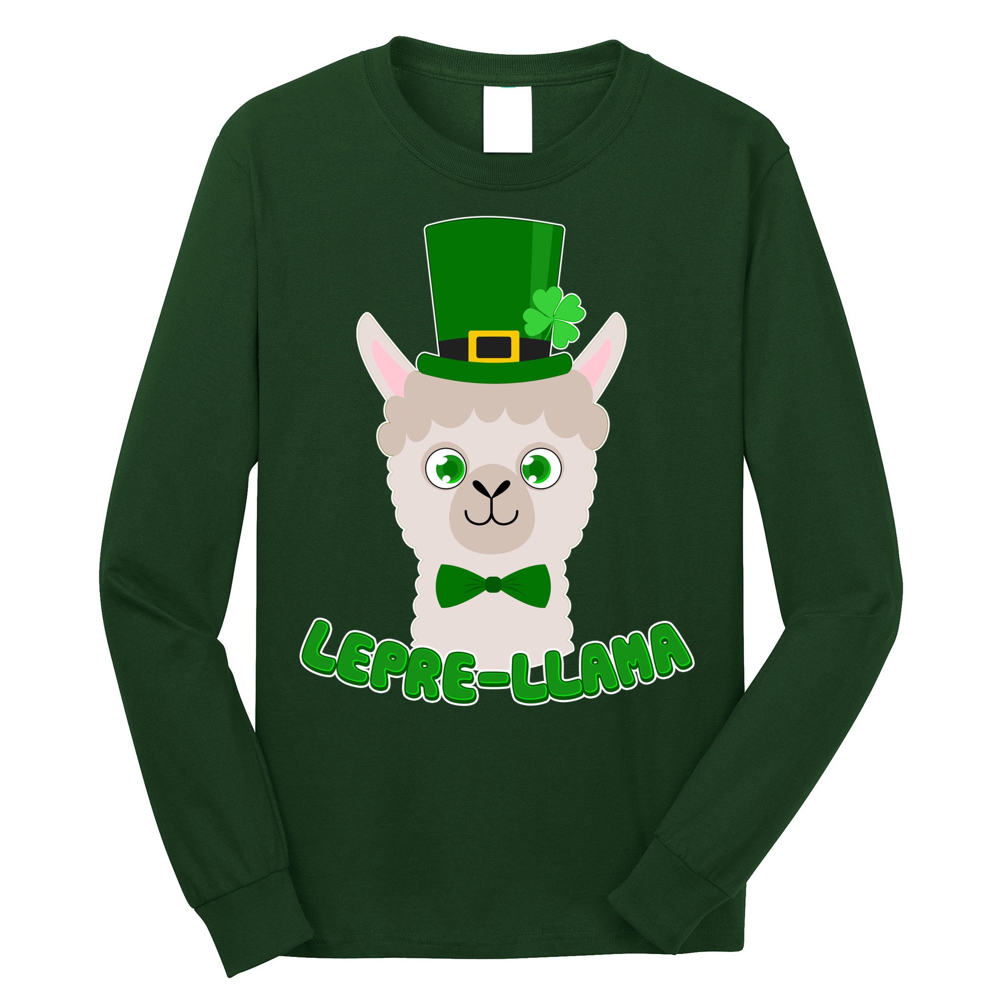 St Patrick's Day Lepre-Llama Long Sleeve Shirt