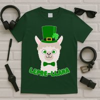 St Patrick's Day Lepre-Llama T-Shirt