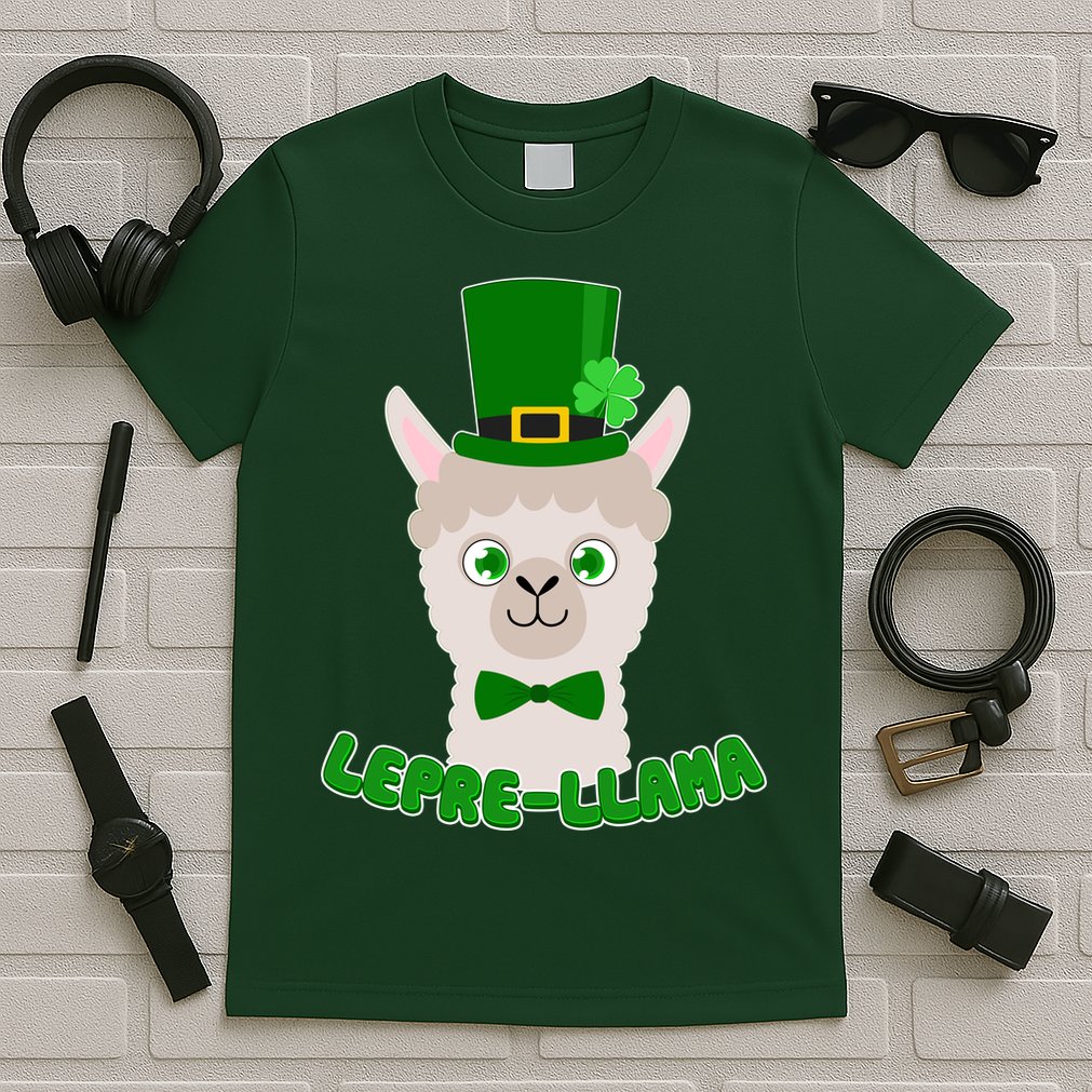 St Patrick's Day Lepre-Llama T-Shirt