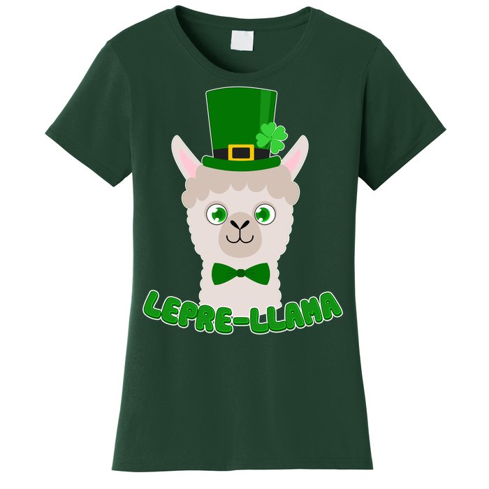 St Patrick's Day Lepre-Llama Women's T-Shirt