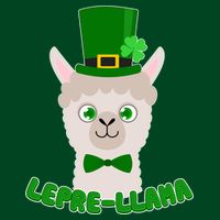 St Patrick's Day Lepre-Llama Womens T-Shirt