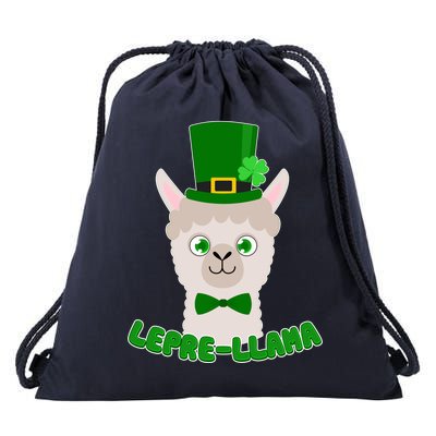 St Patrick's Day Lepre-Llama Drawstring Bag