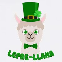 St Patrick's Day Lepre-Llama Garment-Dyed Sweatshirt