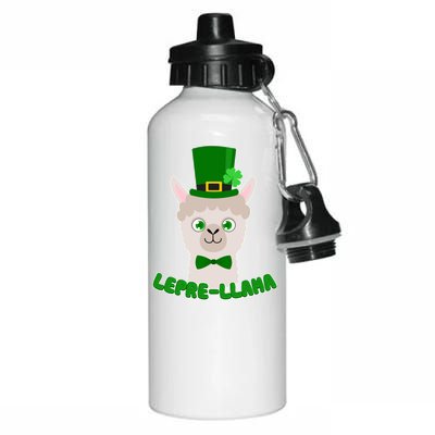 St Patrick's Day Lepre-Llama Aluminum Water Bottle