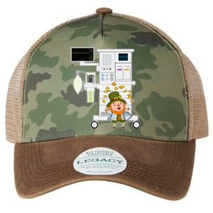 St Patrick's Day Leprechaun Anesthesia Machine Legacy Tie Dye Trucker Hat