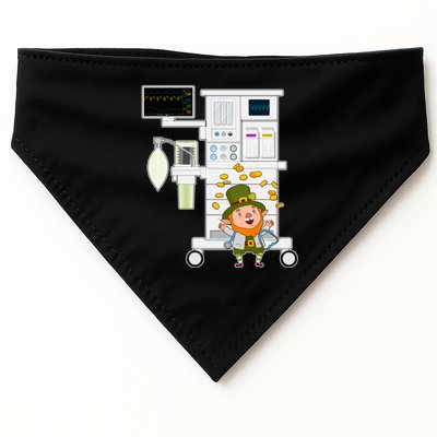 St Patrick's Day Leprechaun Anesthesia Machine USA-Made Doggie Bandana
