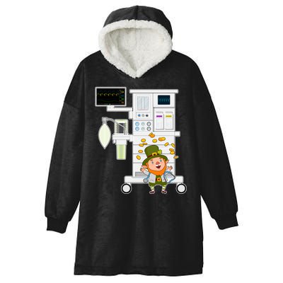 St Patrick's Day Leprechaun Anesthesia Machine Hooded Wearable Blanket