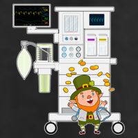 St Patrick's Day Leprechaun Anesthesia Machine Beanie