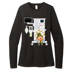 St Patrick's Day Leprechaun Anesthesia Machine Womens CVC Long Sleeve Shirt