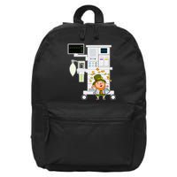 St Patrick's Day Leprechaun Anesthesia Machine 16 in Basic Backpack