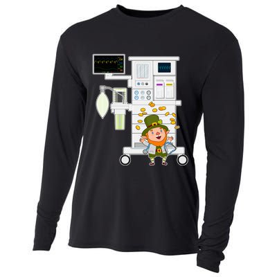 St Patrick's Day Leprechaun Anesthesia Machine Cooling Performance Long Sleeve Crew