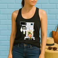 St Patrick's Day Leprechaun Anesthesia Machine Womens Tank Top
