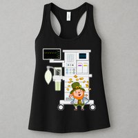 St Patrick's Day Leprechaun Anesthesia Machine Womens Tank Top