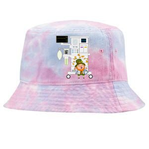 St Patrick's Day Leprechaun Anesthesia Machine Tie-Dyed Bucket Hat