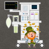 St Patrick's Day Leprechaun Anesthesia Machine Cotton Canvas Backpack